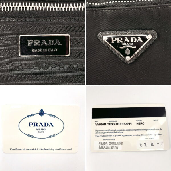 n3123416 11 Prada Suitcase Carry Case Nylon Saffiano Leather Black