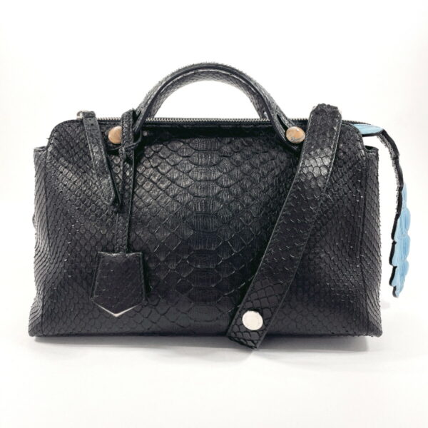 n4013564 1 Fendi By the Way Medium 2Way Handbag Python Black