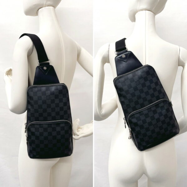 n4023890 12 Louis Vuitton Avenue Sling Bag Body Bag Damier Graphite Black