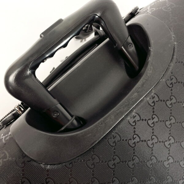 n4034210 13 Gucci Suitcase Carry Case Leather GG Implement Black