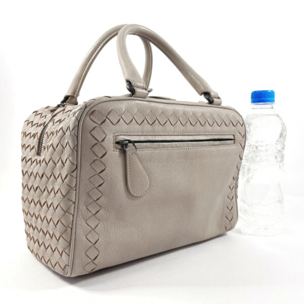 n4034211 12 Bottega Veneta Intrecciato Brera Handbag Leather Gray