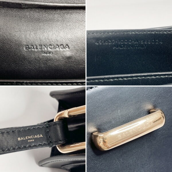 n4034219 21 Balenciaga 3Way Shoulder Bag Leather Black