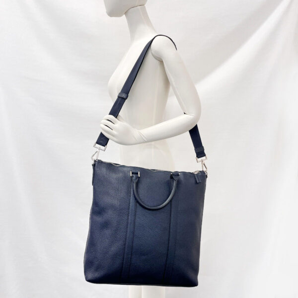 n4044618 12a Prada 2Way Handbag Leather Navy