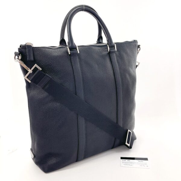 n4044618 2 Prada 2Way Handbag Leather Navy