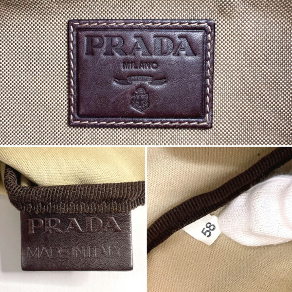 n4044634 10 Prada Jacquard Logo Tote Bag Leather Brown