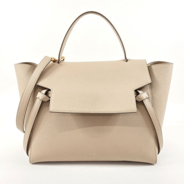 n4054823 1 Celine Belt Bag Mini Shoulder Bag Leather Beige