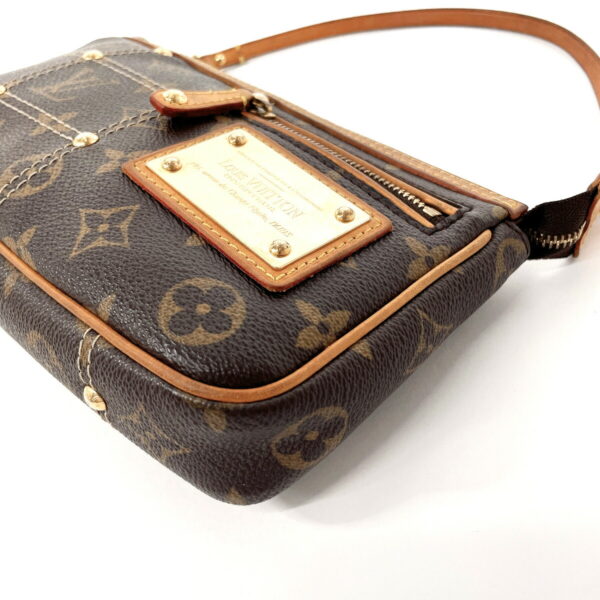 n4075256 6 Louis Vuitton Pochette Accessory Monogram Rivet Pouch Brown