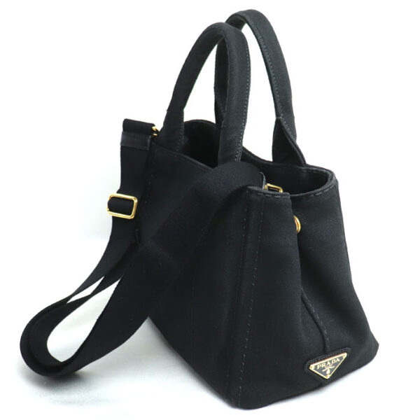 o24 0727 13 729 Prada Canapa Mini 2Way Shoulder Bag Black