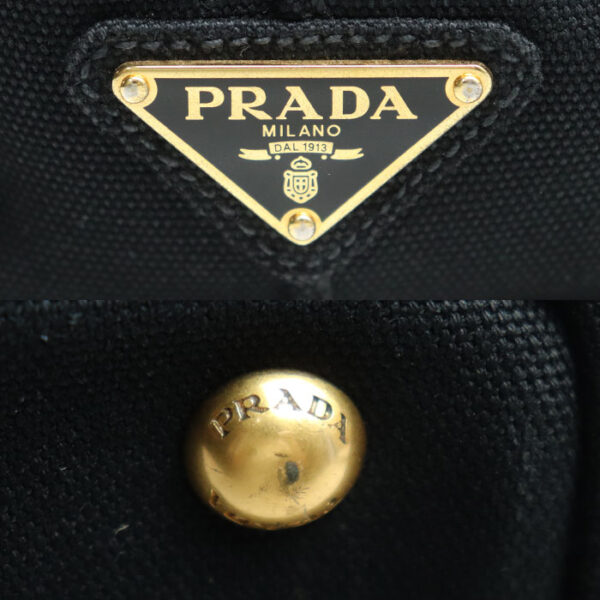 o24 0727 13 735 Prada Canapa Mini 2Way Shoulder Bag Black