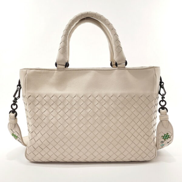 o3081998 3 Bottega Veneta Intrecciato 2Way Handbag Leather White