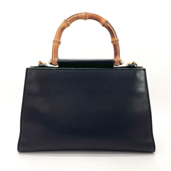 o3082010 4 Gucci Bamboo Nymfair Handbag Leather Black