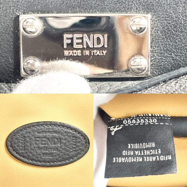 o3123492 11 Fendi Peekaboo Essential 2Way Business Bag Leather Gray