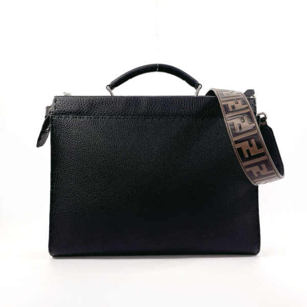 o3123498 1 Fendi Selleria Peekaboo Monster Eye Business Bag Leather Black