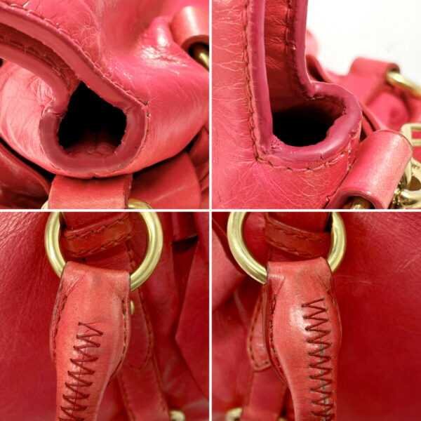 o4095681 14 Miu Miu 2Way Handbag Leather Pink