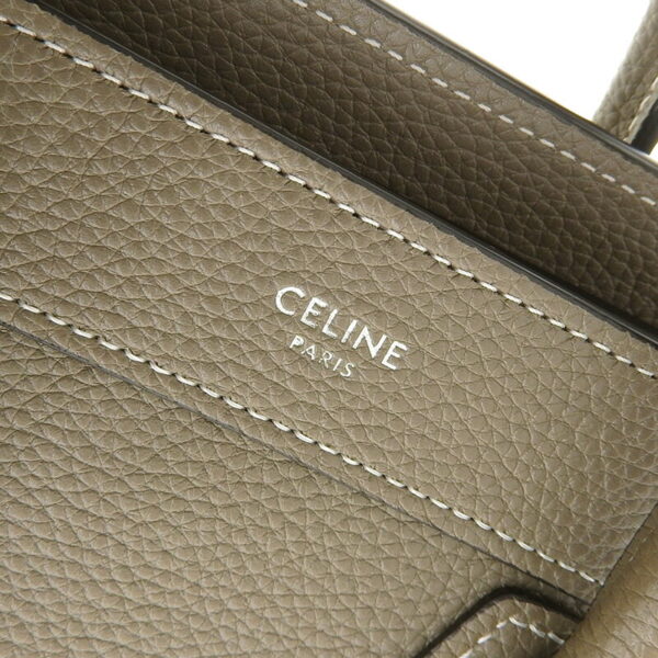 ob1489 7 Celine Luggage Nano 2WAY Leather Shopper Shoulder Bag Pickpocket