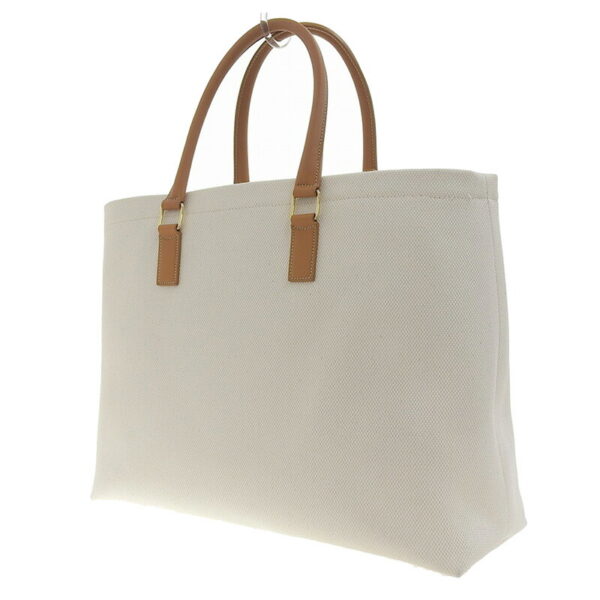 ob1504 2 Celine Horizontal Cover Canvas Leather Tote Bag Natural Tan