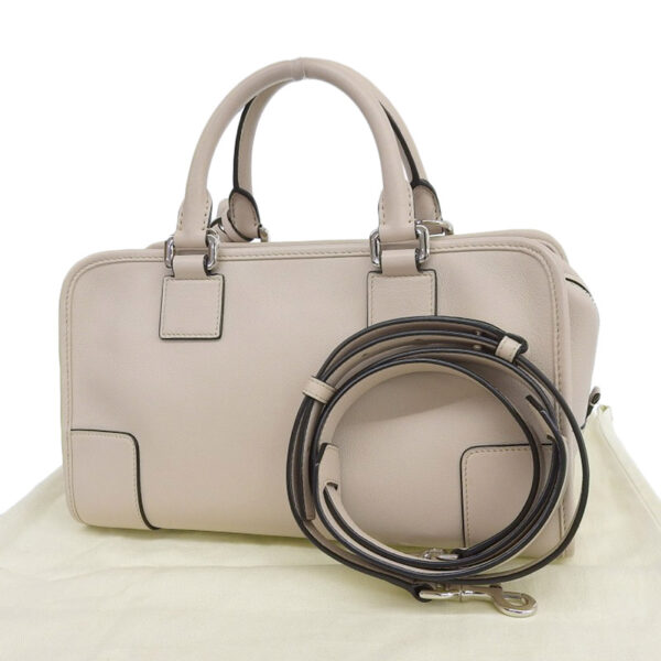 ob1519 2 Loewe Amazona 28 2WAY Handbag Leather Beige