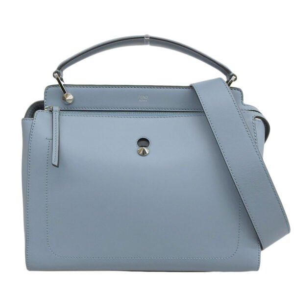 ob1610 1 Fendi 2WAY Handbag Leather Blue