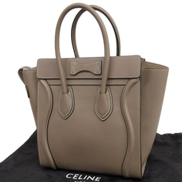 ob1625 2 Celine Luggage Micro Leather Shopper Handbag Suri