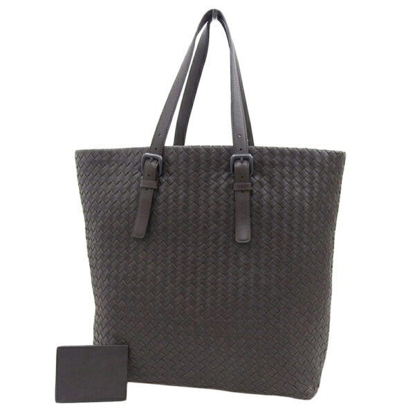 ob1654 2 Bottega Veneta Intrecciato Tote Bag Leather Brown