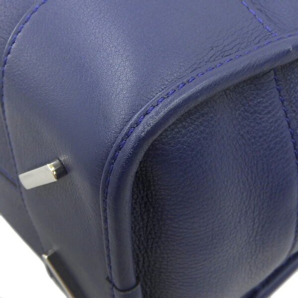 ob1712 3 Loewe Amazona 28 2WAY Handbag Leather Navy