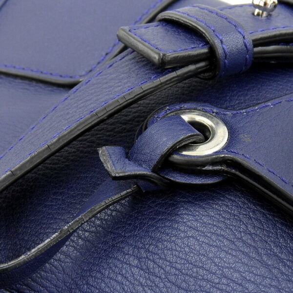 ob1712 4 Loewe Amazona 28 2WAY Handbag Leather Navy