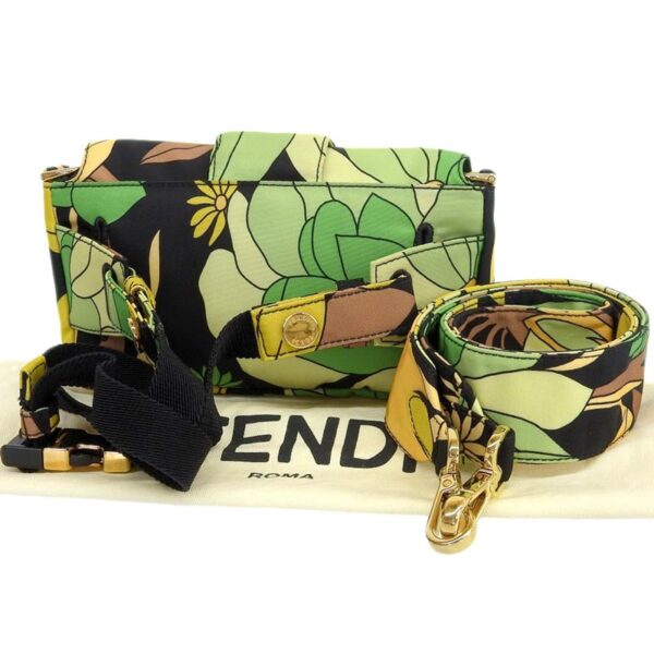 ob1766 2 Fendi Baguette 2WAY Waist Pouch Nylon Multicolor