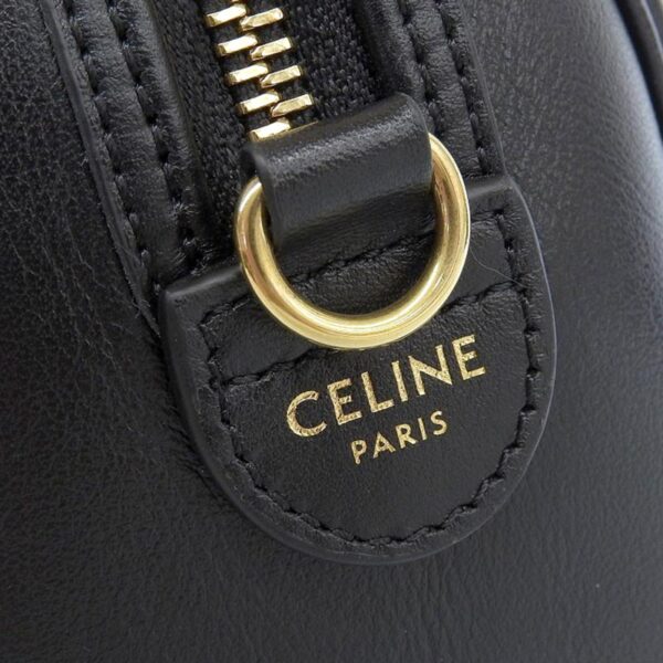 ob1779 6 Celine Small Cuir Triomphe Leather Handbag Shoulder Bag Black