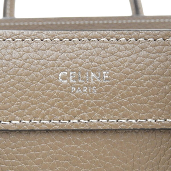 ob1826 7 Celine Luggage Nano 2WAY Leather Shopper Shoulder Bag Suri