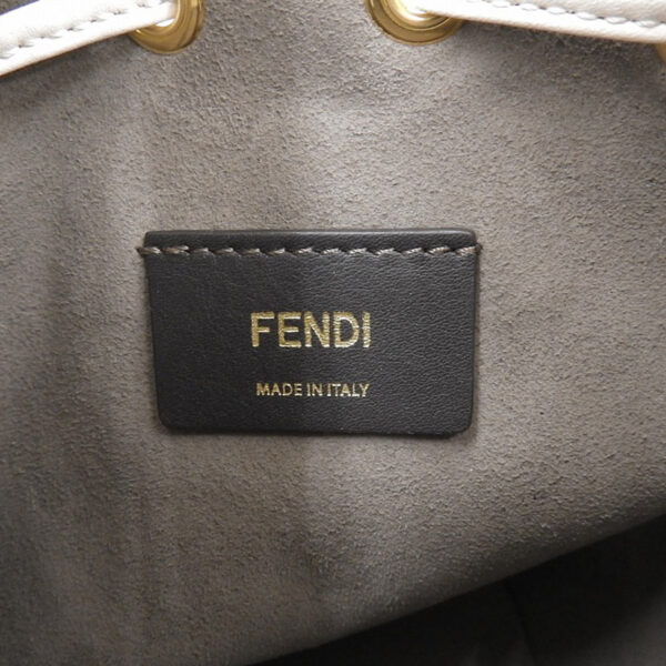 ob1827 7 Fendi Montresor Mini 2WAY Handbag Leather Beige