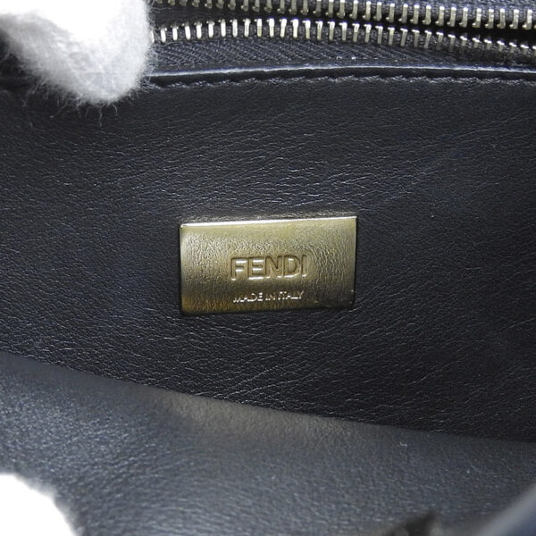 ob1834 7 Fendi Peekaboo Essential 2WAY Handbag Leather Greige