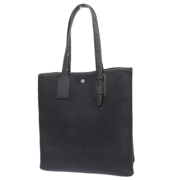 ob1849 2 Ferragamo Tote Bag Canvas Leather Black