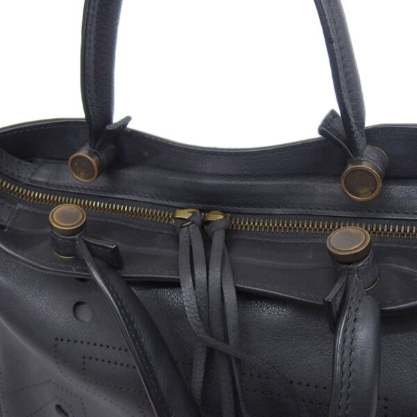 ob1851 4 Balenciaga Blackout City 2WAY Handbag Leather Black