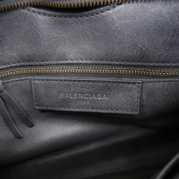 ob1851 7 Balenciaga Blackout City 2WAY Handbag Leather Black