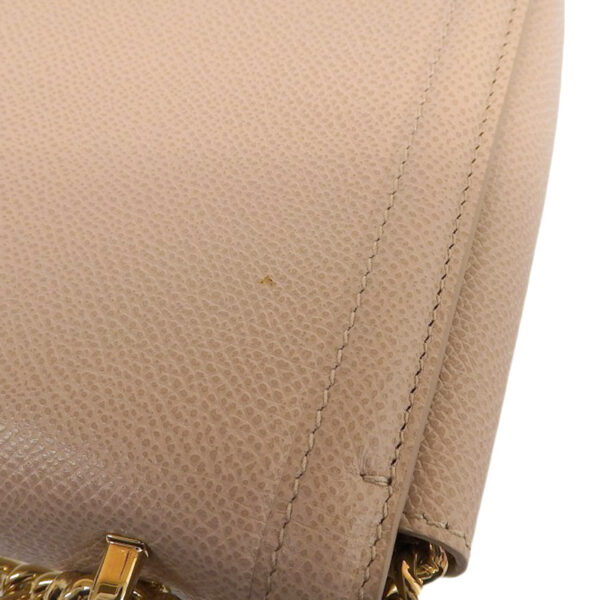 ob1863 4 Ferragamo Vara Shoulder Bag Chain Leather Pink Beige