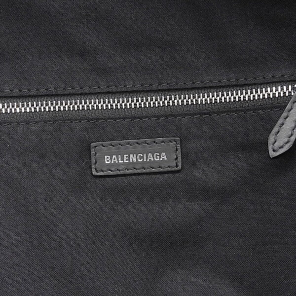 ob1864 7 Balenciaga Backpack Rucksack Canvas Leather White Black