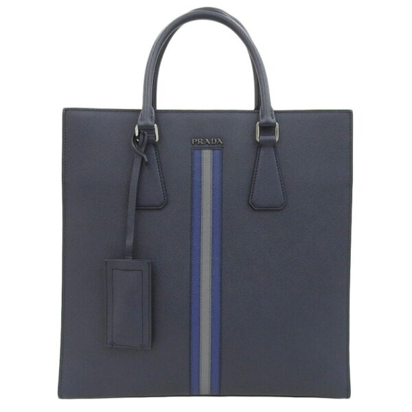 ob1919 1 Prada Tote Saffiano Leather Bag Navy