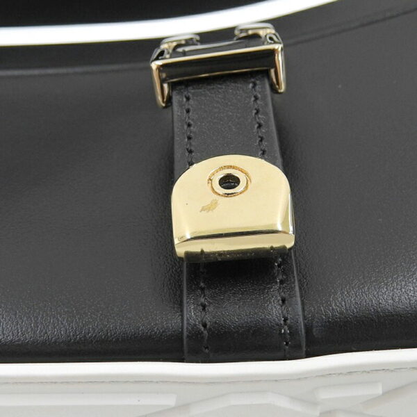 ob1935 4 Dior Camp Crossbody Bag Leather Black White