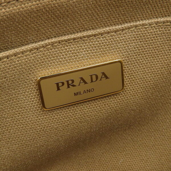 ob1949 7 Prada Kanapa 2WAY Canvas Tote Shoulder Bag Brown