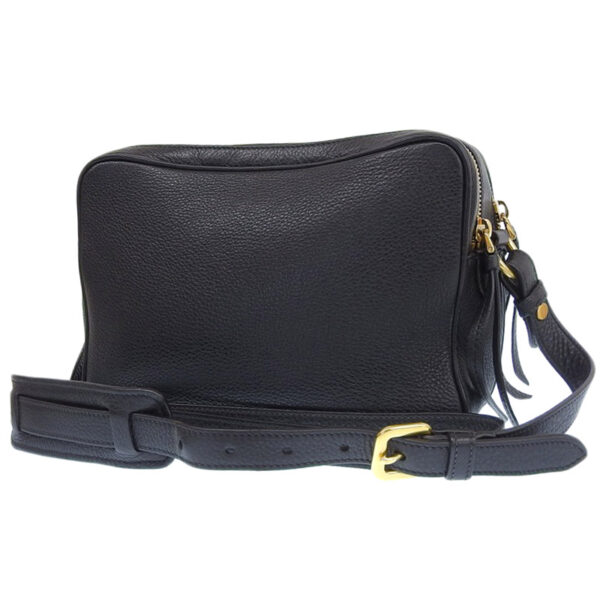 ob1971 2 Prada Vitello Dino Leather Shoulder Bag Black