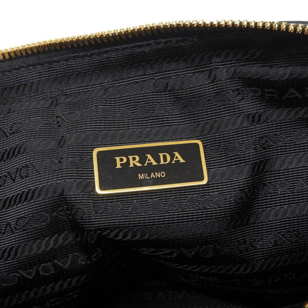 ob1971 7 Prada Vitello Dino Leather Shoulder Bag Black