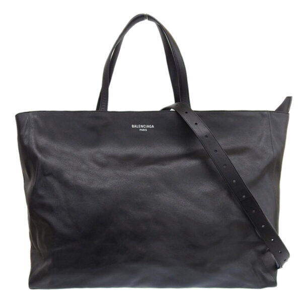 ob1990 1 Balenciaga Passenger XL 2WAY Tote Bag Leather Black