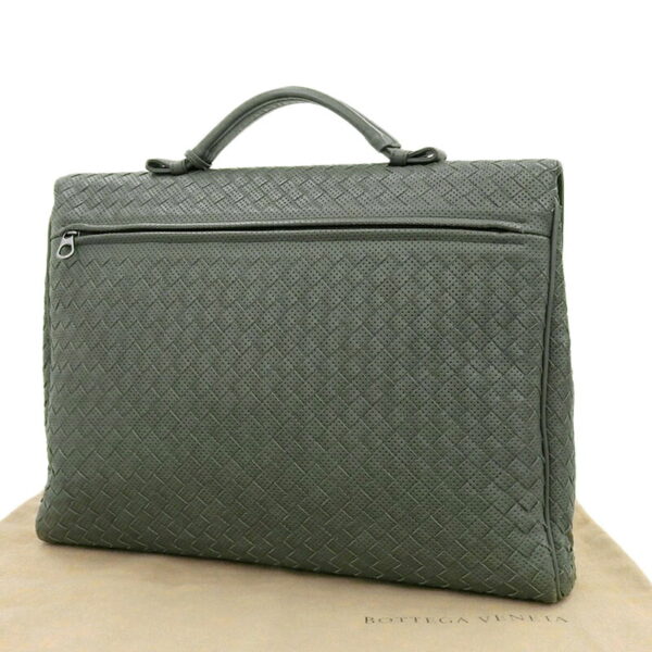 ob2004 2 Bottega Veneta Intrecciato Business Bag Leather Gray