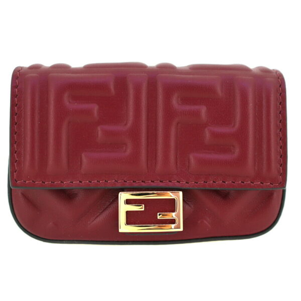 p21 346 1 Fendi Nano Baguette Charm Nappa Leather Burgundy