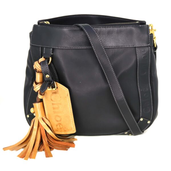 p21 931 1 Chloe Leather Shoulder Bag Black Fringe Tassel