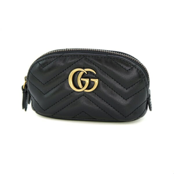 p22 198 1 Gucci GG Marmont Key Pouch Black