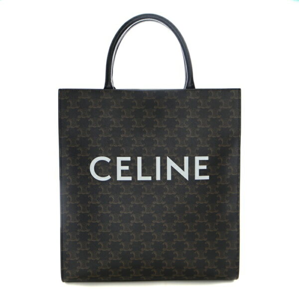 p22 239 1 Celine Medium Vertical Cover Triomphe Shoulder Bag Black