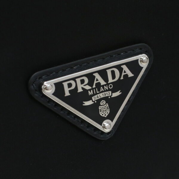 pra2vz092011 2 Prada Body Bag Leather Triangle Logo Nero Black