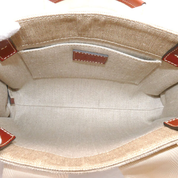 sb23 1110 16 3 Chloe Woody Small 2Way Shoulder Bag White Brown