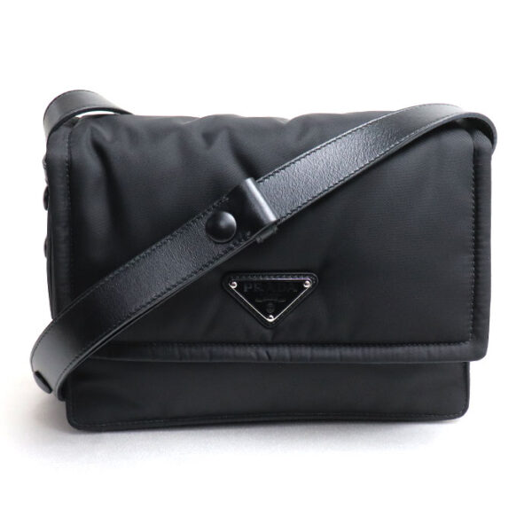 sb23 1110 18 1111 Prada Small Padded Re Nylon Shoulder Bag Black